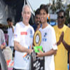 Dalip Tahil Congratulating the Winner At Football Marathon