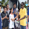 IM Vijiyan Congratulating Winners At Football Marathon