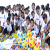 Kids At Football Marathon