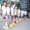 Kids Participate at Football Marathon