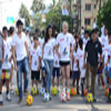 Lakadawala Sonal Dalip Tahil and Yogesh Pawskar at Football Marathon